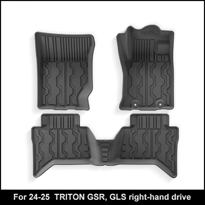 适用于24-25款三菱TRITON GSR/GLS汽车脚垫全环保TPE脚垫后斗垫子