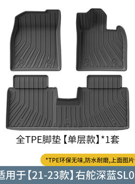 TPE脚垫深蓝SL03右舵耐磨防水
