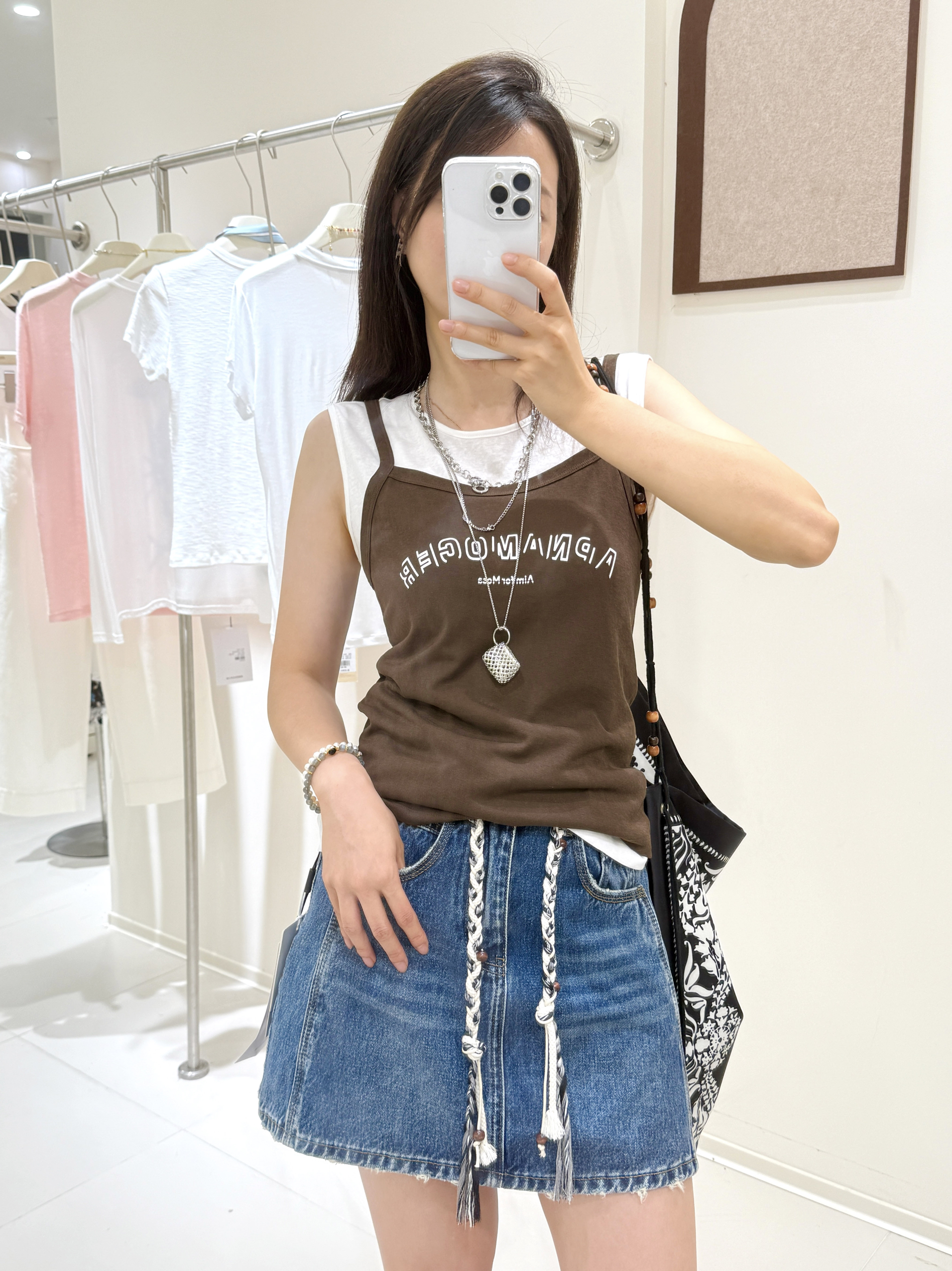 深圳南油2025小众设计师款韩版时尚百搭显瘦牛仔半身裙女
