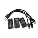 H128泡沫遥控飞机无人机四轴飞行器战斗机配件3.7V电池充电线