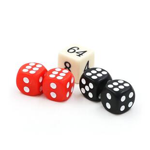 创意点数跨境货源14mm彩色双陆棋骰套装组合游戏色子倍数投子筛子