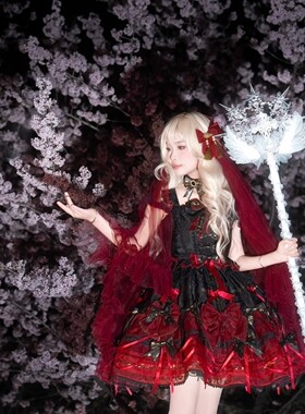 Lolita手杖权杖小物华丽花嫁优雅cla系圣诞茶会洋装洛丽塔拍照