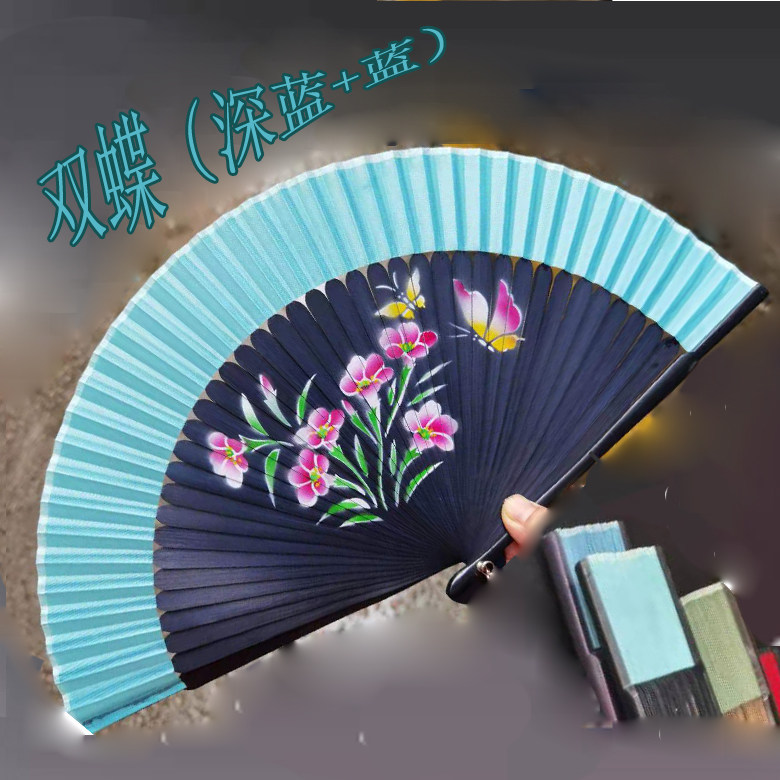 蓝色好开合舞蹈中国风随身折扇夏季扇子古典咏春演出扇,家居饰品,工艺扇/团扇/喜扇/折扇,淘宝优惠券,粉丝福利购,淘宝优惠卷