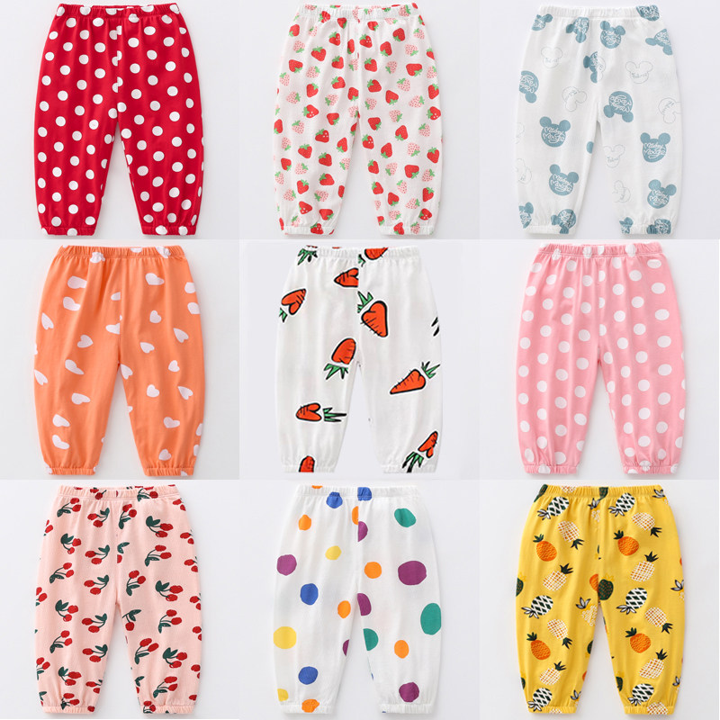 小月龄宝宝爬行裤子一岁半2岁三岁儿童防蚊裤夏季薄款男女童夏装