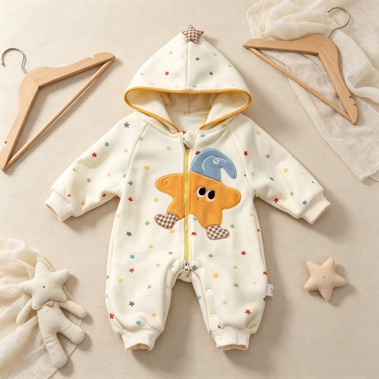 婴儿衣服小星星婴幼儿抱衣