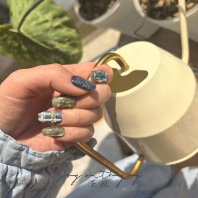 「blingbling珠宝首饰盒」蝴蝶结珠宝金属猫眼格纹重工高级穿戴甲