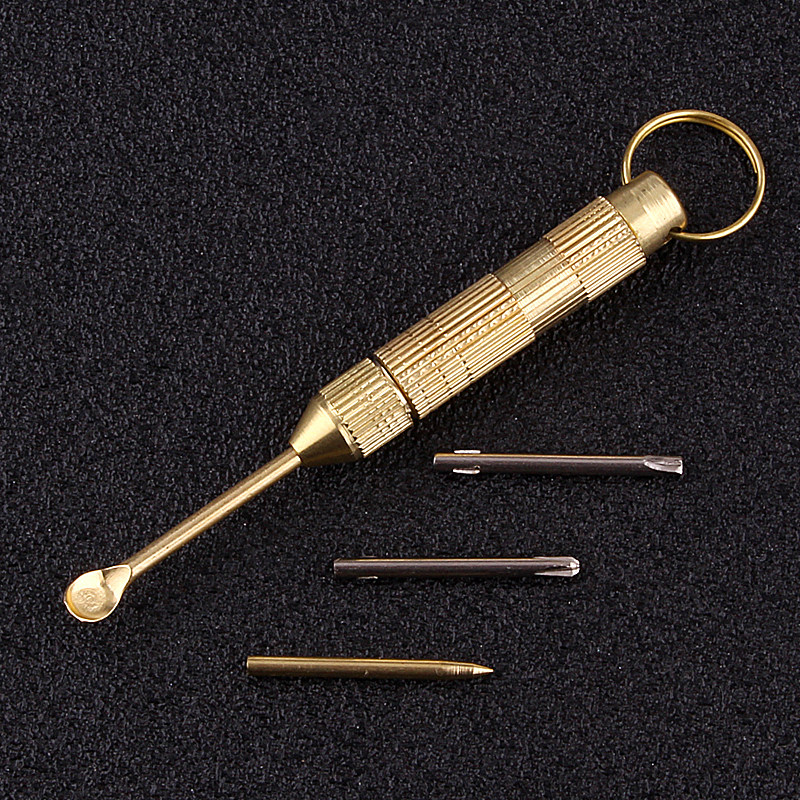 四件套迷你小工具 挖耳勺/螺丝刀/牙签多功能金属耳勺可挂钥匙圈,家庭/个人清洁工具,耳勺,淘宝优惠券,粉丝福利购,淘宝优惠卷