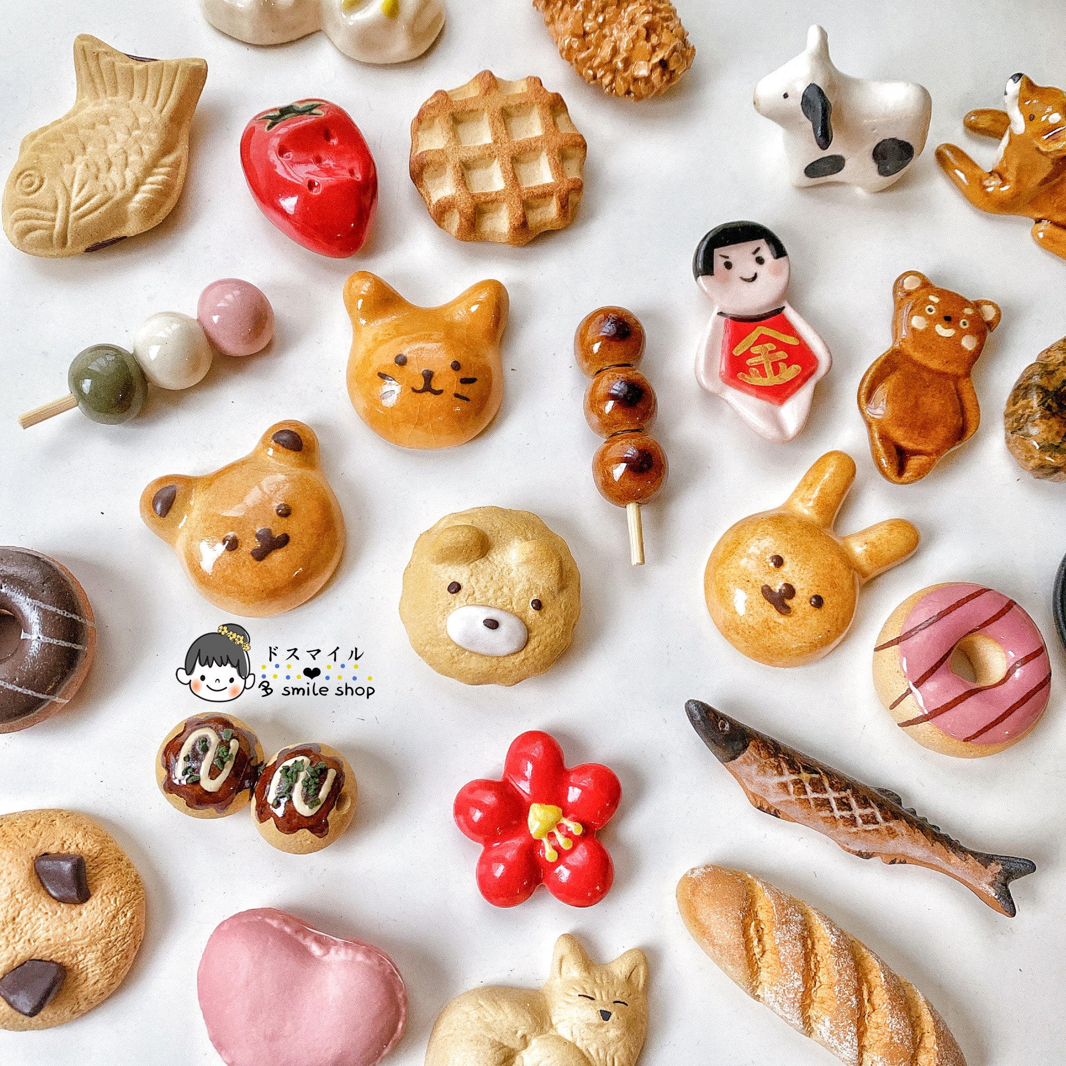 现货日本进口美浓烧手工陶瓷仿真点心餐桌小摆件筷子架箸置餐具