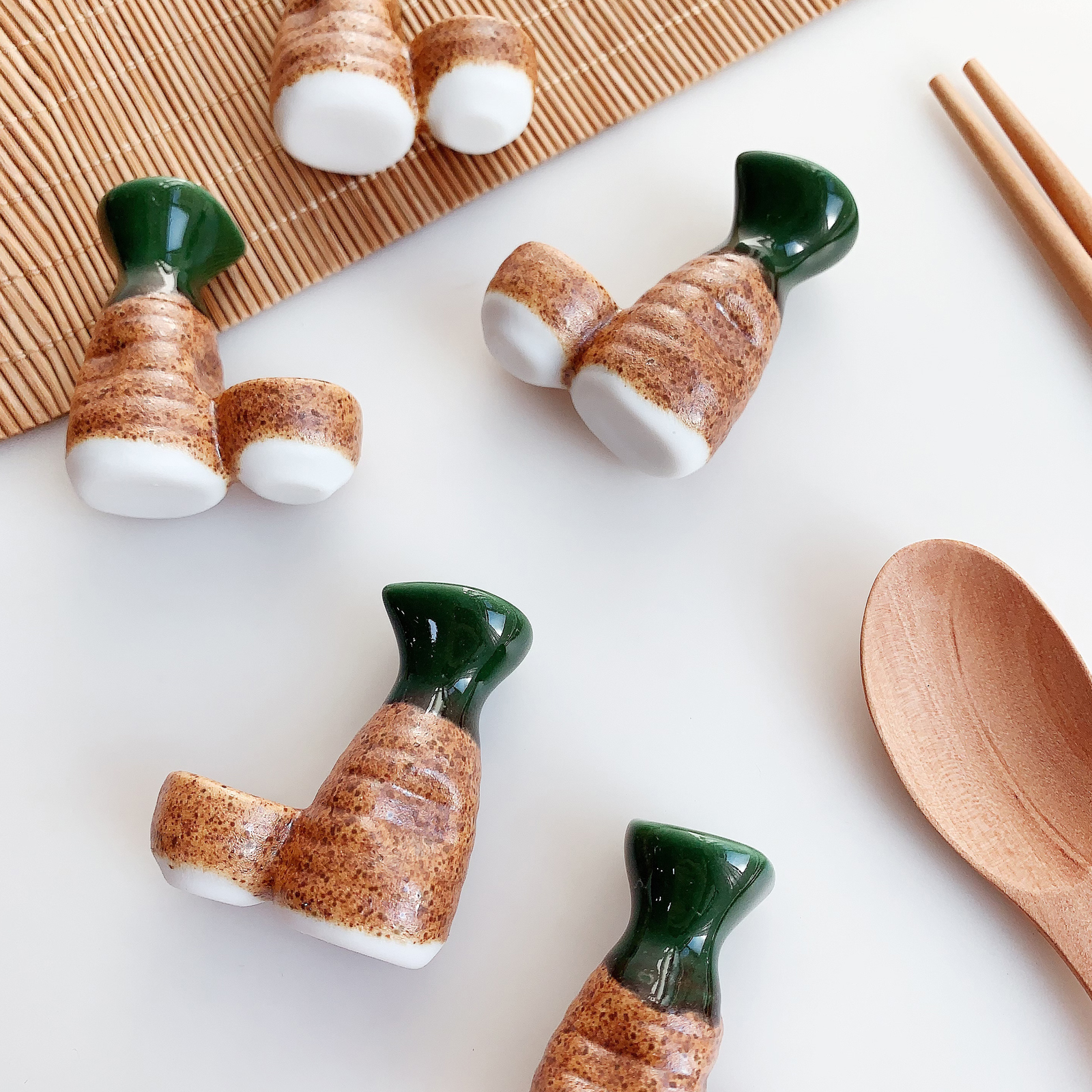 陶器日式复古田园酒壶型筷子架