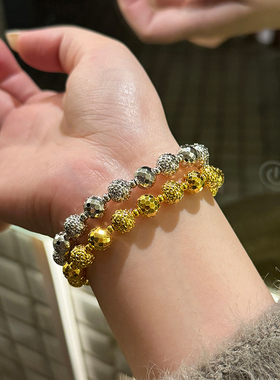 进口CNC切割爆闪圆珠手链手串