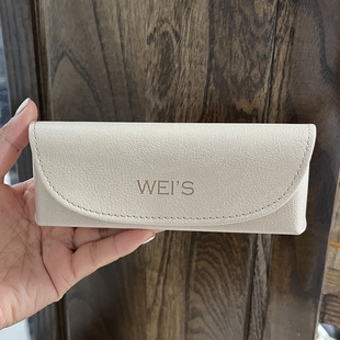 超轻小巧便携眼镜盒防压眼镜包简约皮质眼镜盒手工眼镜包