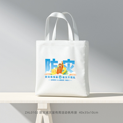 包发票 防灾减灾宣传周帆布袋 5个起包邮