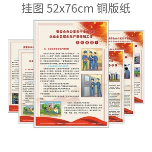 包发票 关于全面加强企业全员安全生产责任制工作宣教挂图 6张J