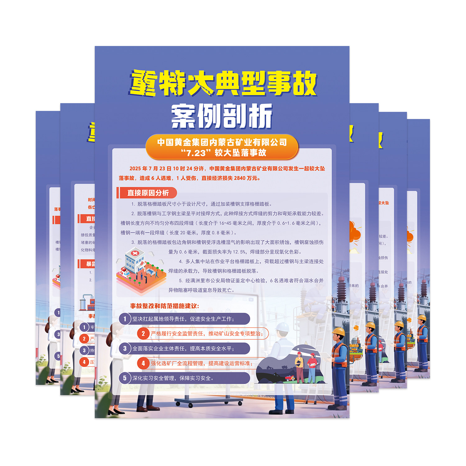 包发票 2026重特大典型事故案例剖析宣教挂图6张 海报B