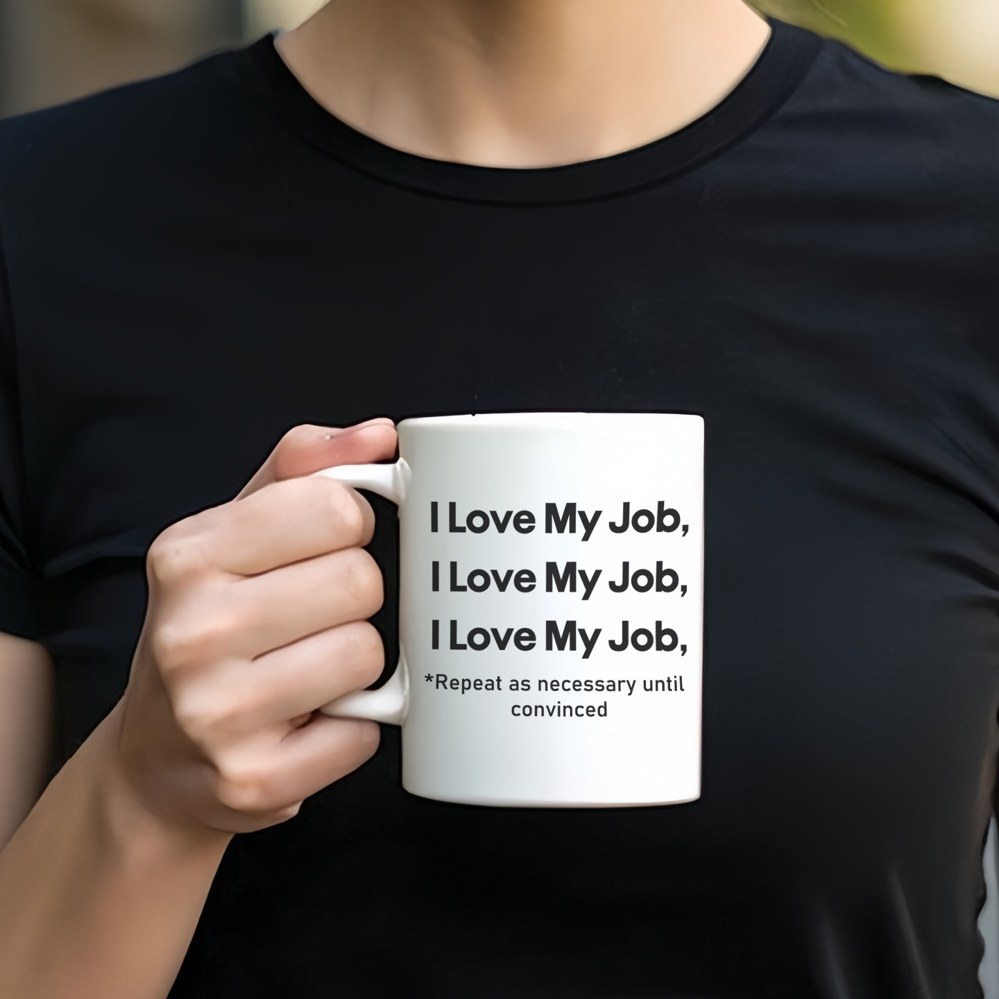 ILoveMyJob马克杯陶瓷水杯子