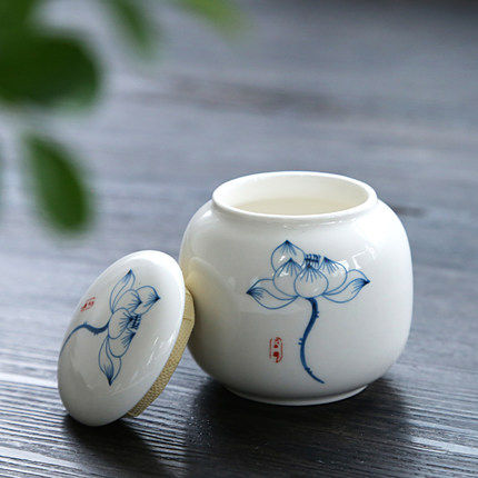 茶叶罐冰裂釉陶瓷 紫砂小号茶罐子 茶叶罐 茶叶盒茶叶包装盒茶盒