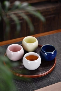 冰片裂纹冰裂龙蛋茶杯陶瓷功夫茶具单个主人杯茶建盏建窑大容量