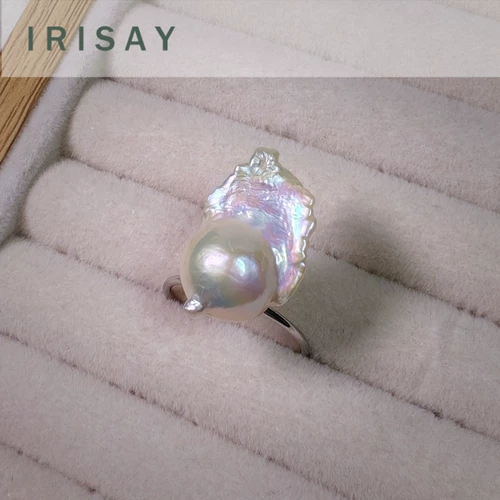 Красочное золото золотистого фиолетового кольца Bing Alien Pearl Baroque High Bamboo Festival Ring Ring Live Ring Circle