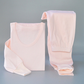 中老年人全线衣线裤 100%纯棉秋衣秋裤 女秋冬纯色圆领保暖内衣套装