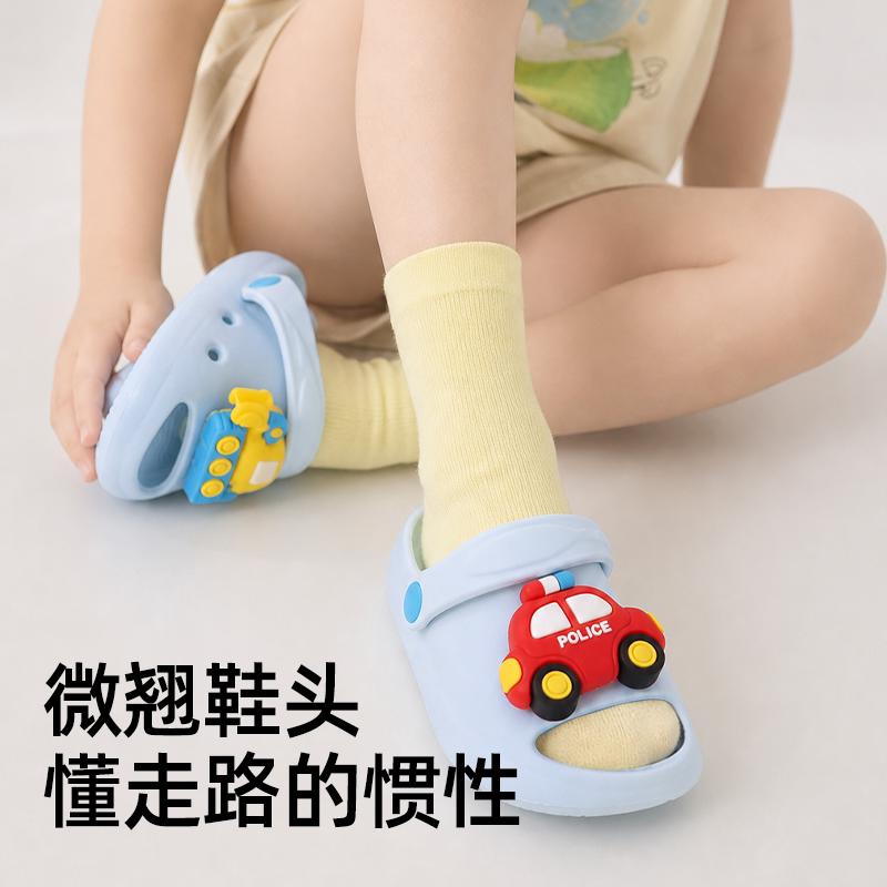 小汽车宝宝拖鞋一岁半儿童室内婴儿幼儿凉拖鞋防滑男宝凉鞋女宝图片