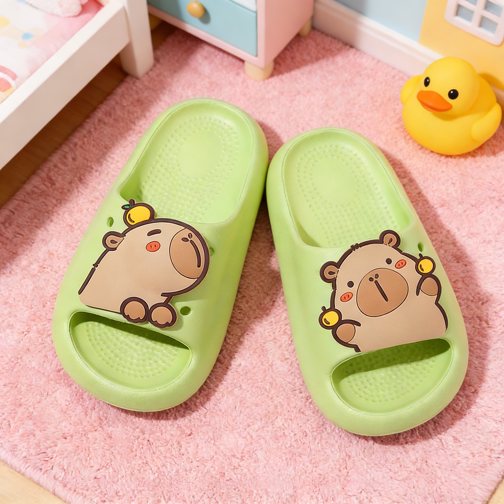 卡皮巴拉儿童拖鞋女童男童女孩防滑卡通可爱夏季洗澡亲子居家凉拖,童鞋/婴儿鞋/亲子鞋,儿童凉拖鞋,淘宝优惠券,粉丝福利购,淘宝优惠卷