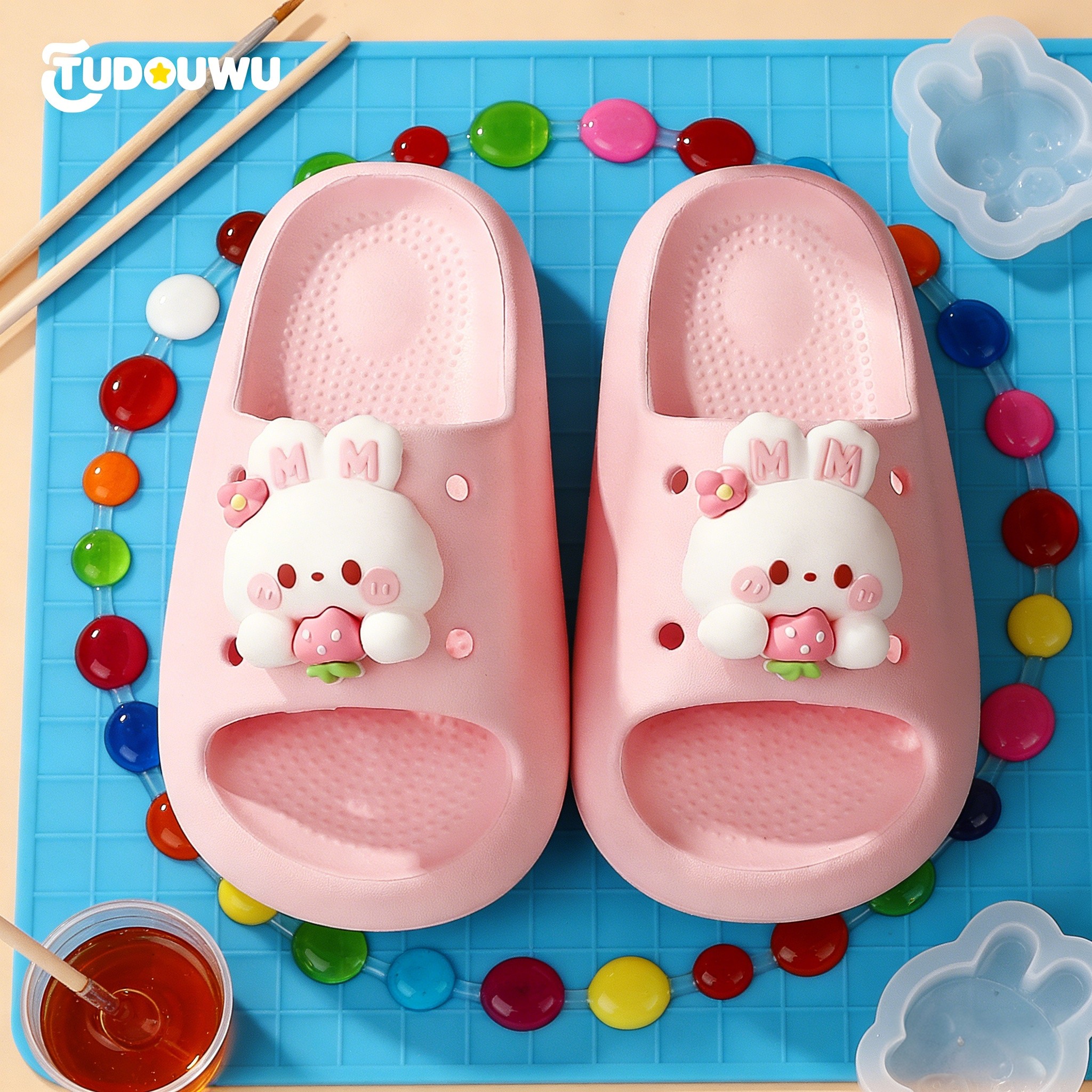 小兔子儿童拖鞋女孩男女童中大童夏季防滑宝宝凉拖鞋软底一字拖,童鞋/婴儿鞋/亲子鞋,儿童凉拖鞋,淘宝优惠券,粉丝福利购,淘宝优惠卷