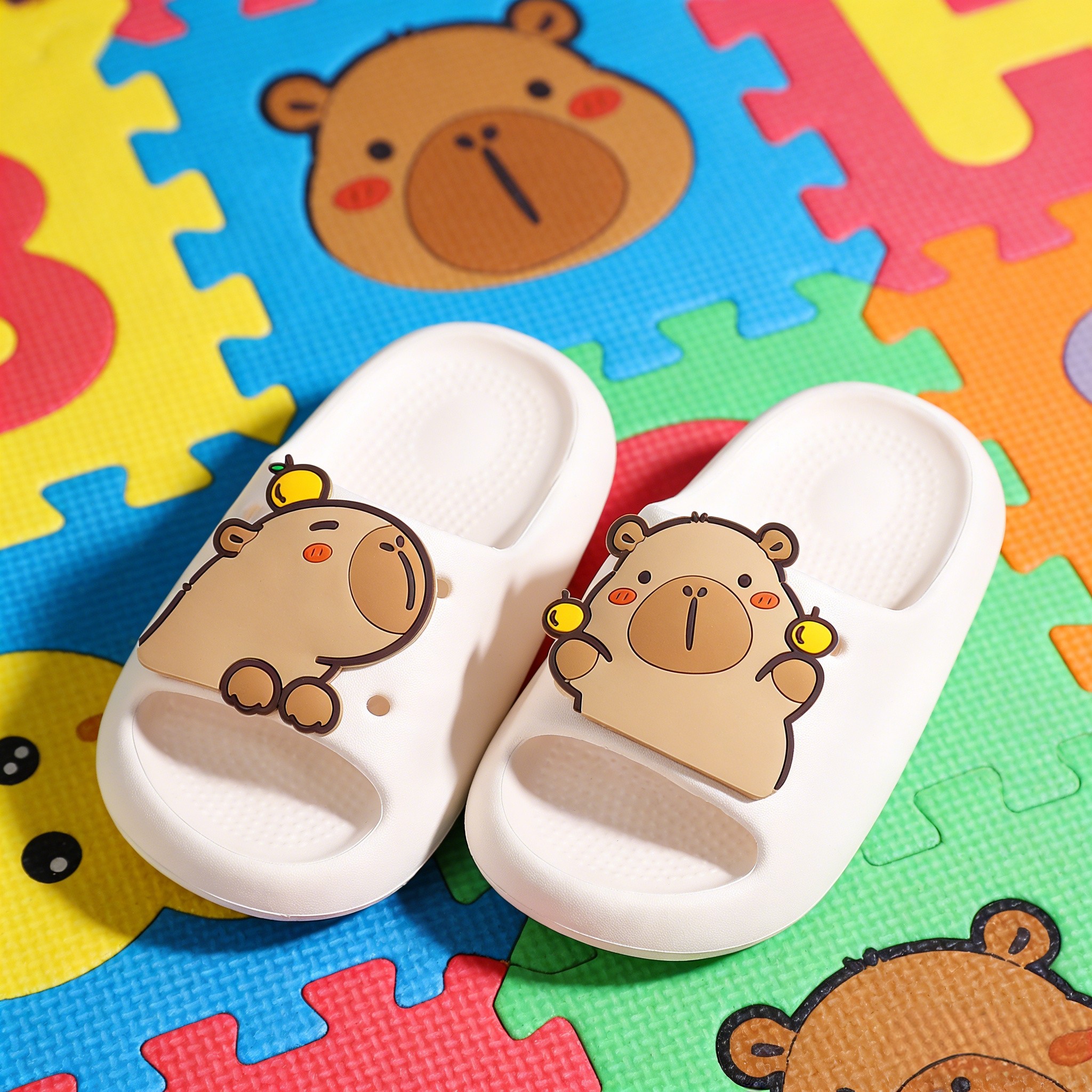 卡皮巴拉儿童拖鞋女童男童女孩防滑卡通可爱夏季洗澡亲子居家凉拖,童鞋/婴儿鞋/亲子鞋,儿童凉拖鞋,淘宝优惠券,粉丝福利购,淘宝优惠卷
