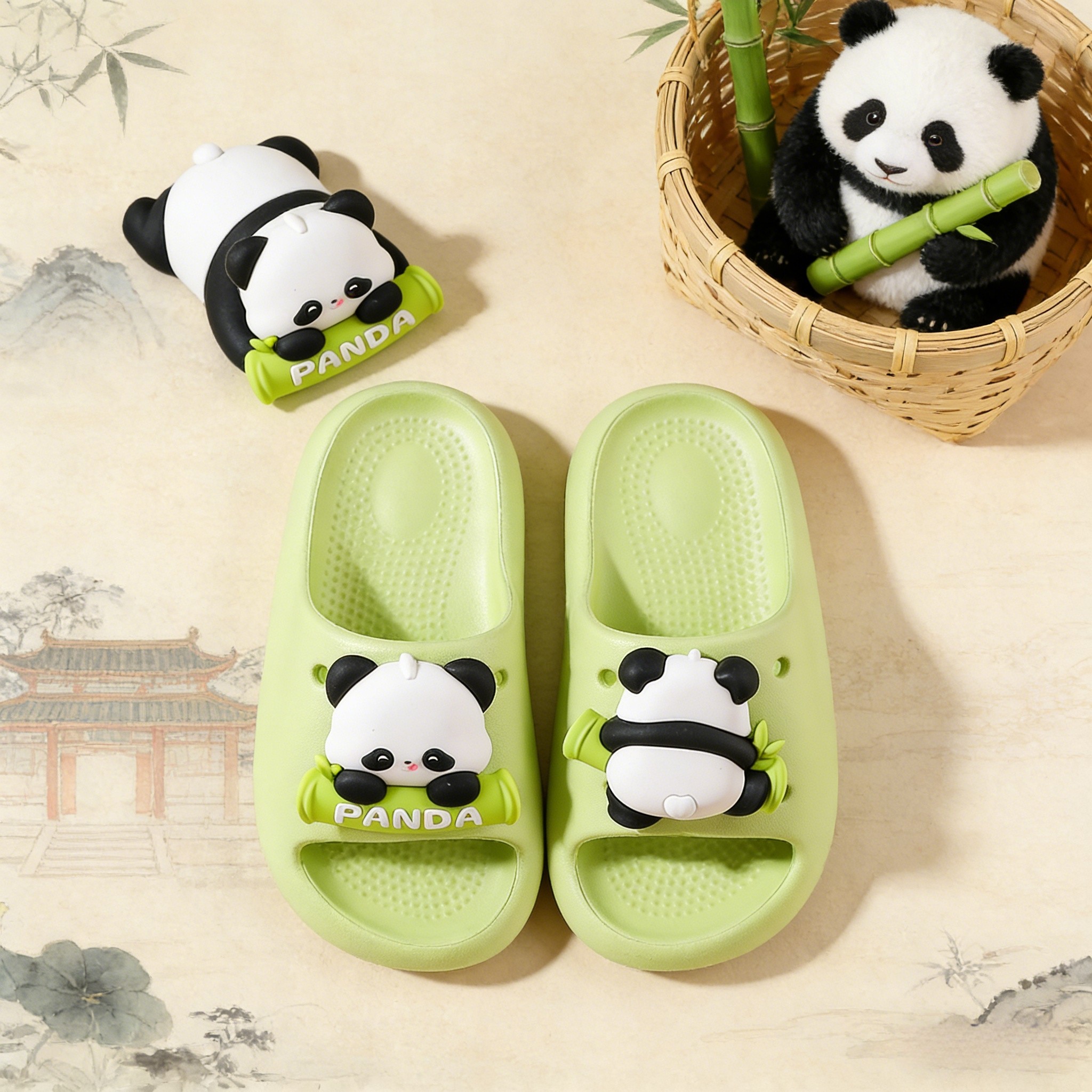 熊猫儿童拖鞋男女童女孩防滑夏季室内EVA凉拖鞋洗澡大童居家凉拖,童鞋/婴儿鞋/亲子鞋,儿童凉拖鞋,淘宝优惠券,粉丝福利购,淘宝优惠卷