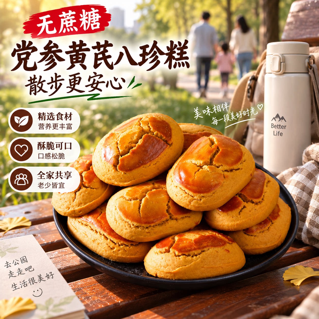 户外抗饿无蔗糖猴头菇黄芪党参图片