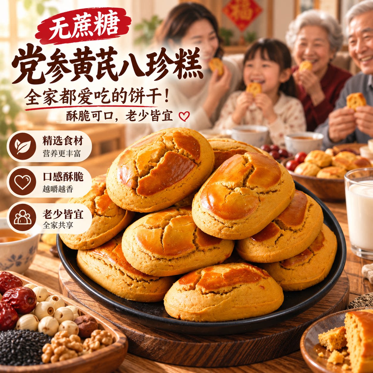 家庭共享无蔗糖猴头菇黄芪党参图片