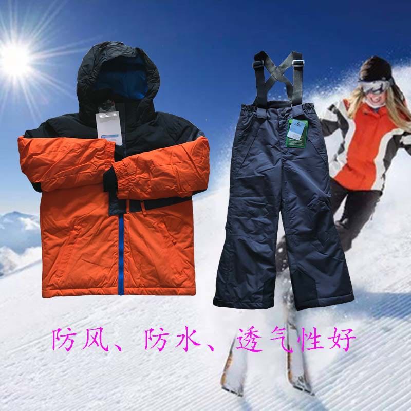 冲锋衣防水保暖加棉大童滑雪服