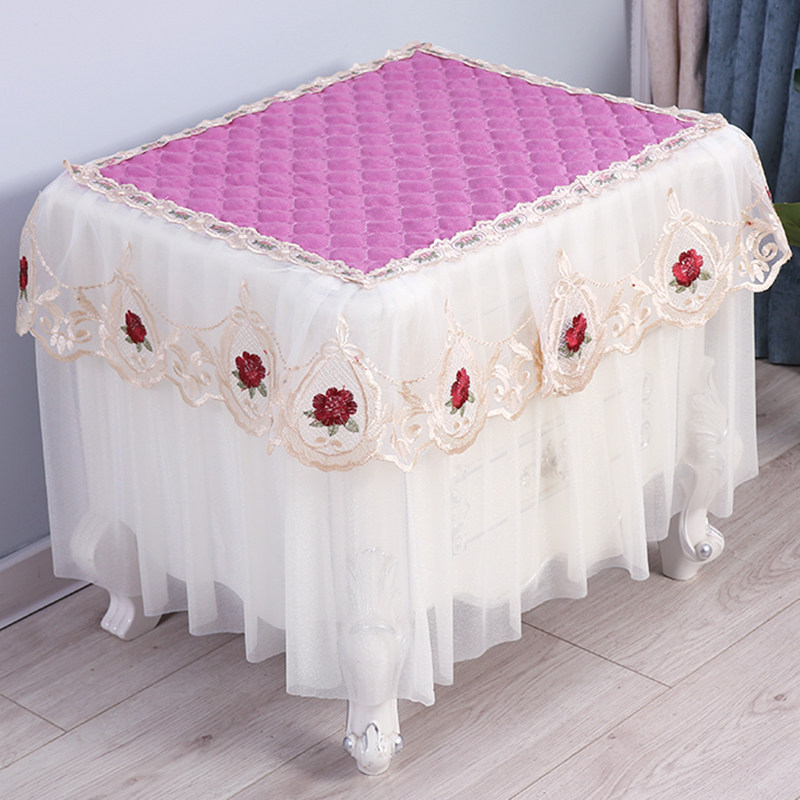 定制防滑床头柜盖布床头柜罩加厚耐脏蕾丝小柜子盖巾布艺防尘罩布