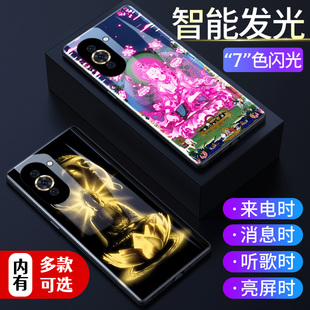佛系华为nova10手机壳nova9se新款nova8Pro来电发光男女7i全包边6中国风潮牌系列音乐闪高级感保护套智能适用