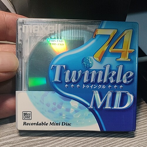 淡蓝色74分钟 Maxell万盛MD碟空白盘 型号TMD–74麦克赛尔 全新