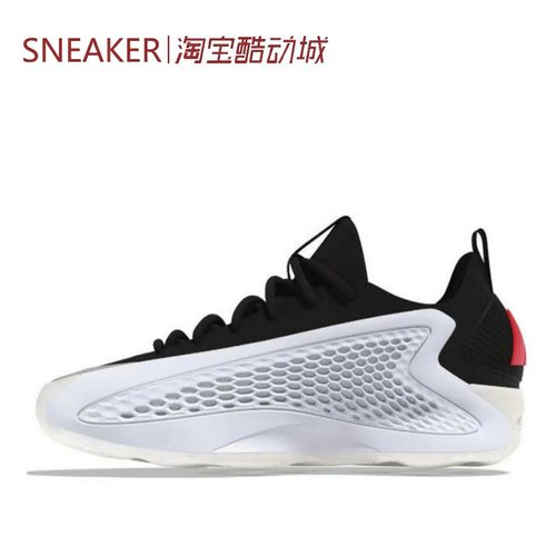 #阿迪达斯 Adidas AE1 耐磨 低帮 篮球鞋 男款 白红黑 JQ6140