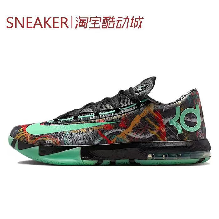 #耐克 Nike KD 6 "All-Star" 篮球鞋 男女同款 黑绿 FQ8356-900