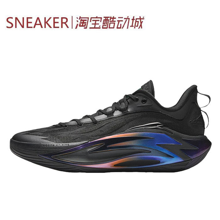 #Anta 安踏 狂潮7 A-SHOCK PRO 篮球鞋 黑色 112531126-3-6