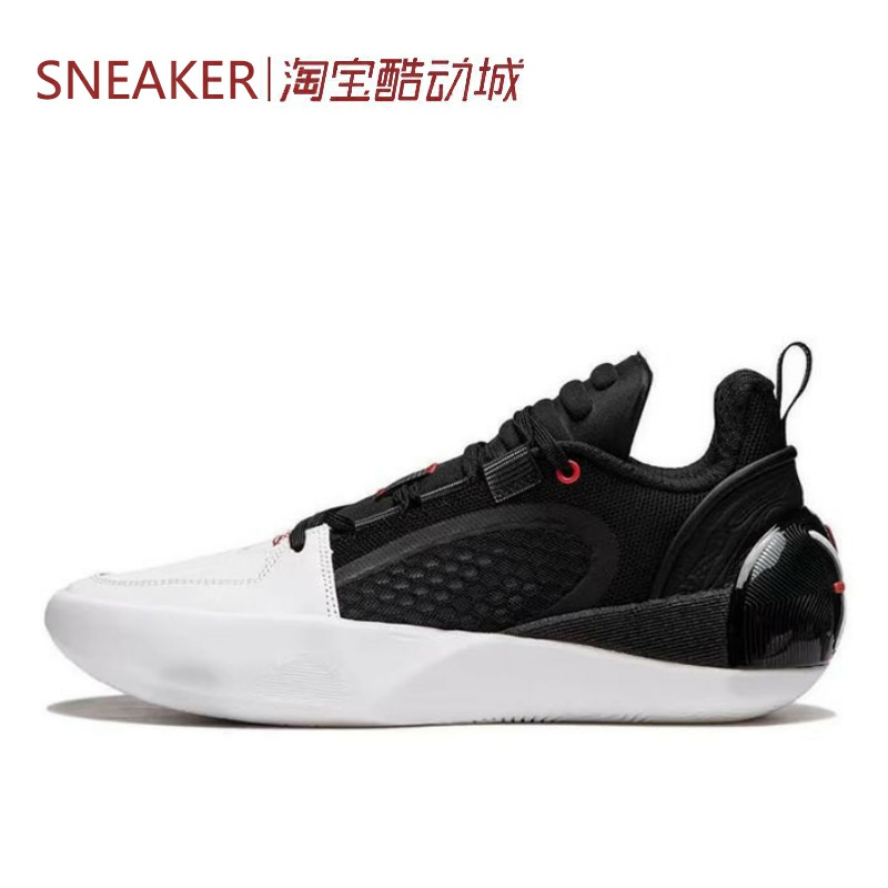 #LiNing李宁 全城12 Encore 宣告 全掌 篮球鞋 黑白 ABAU029-2-3