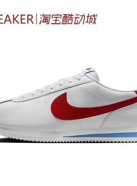 #耐克 Nike Cortez  舒适 休闲跑步鞋 女款 白红色 DN1791-108