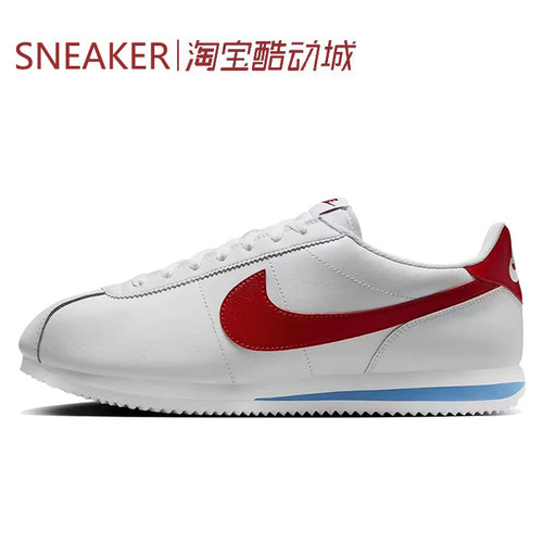 #Nike Cortez 防滑 耐磨 低帮 跑步鞋 白红 DN1791 IR1332