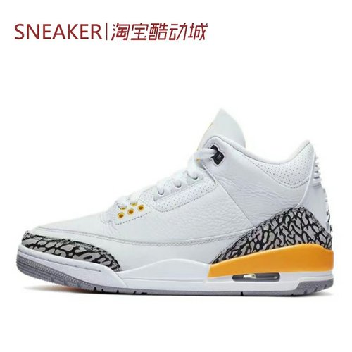 #Jordan Air Jordan 3 AJ3 Retro 湖人 女款 白橙 CK9246-108