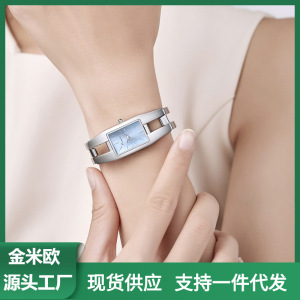 金米欧女士手表气质复古精致小众简约时尚大气女款方形手镯表