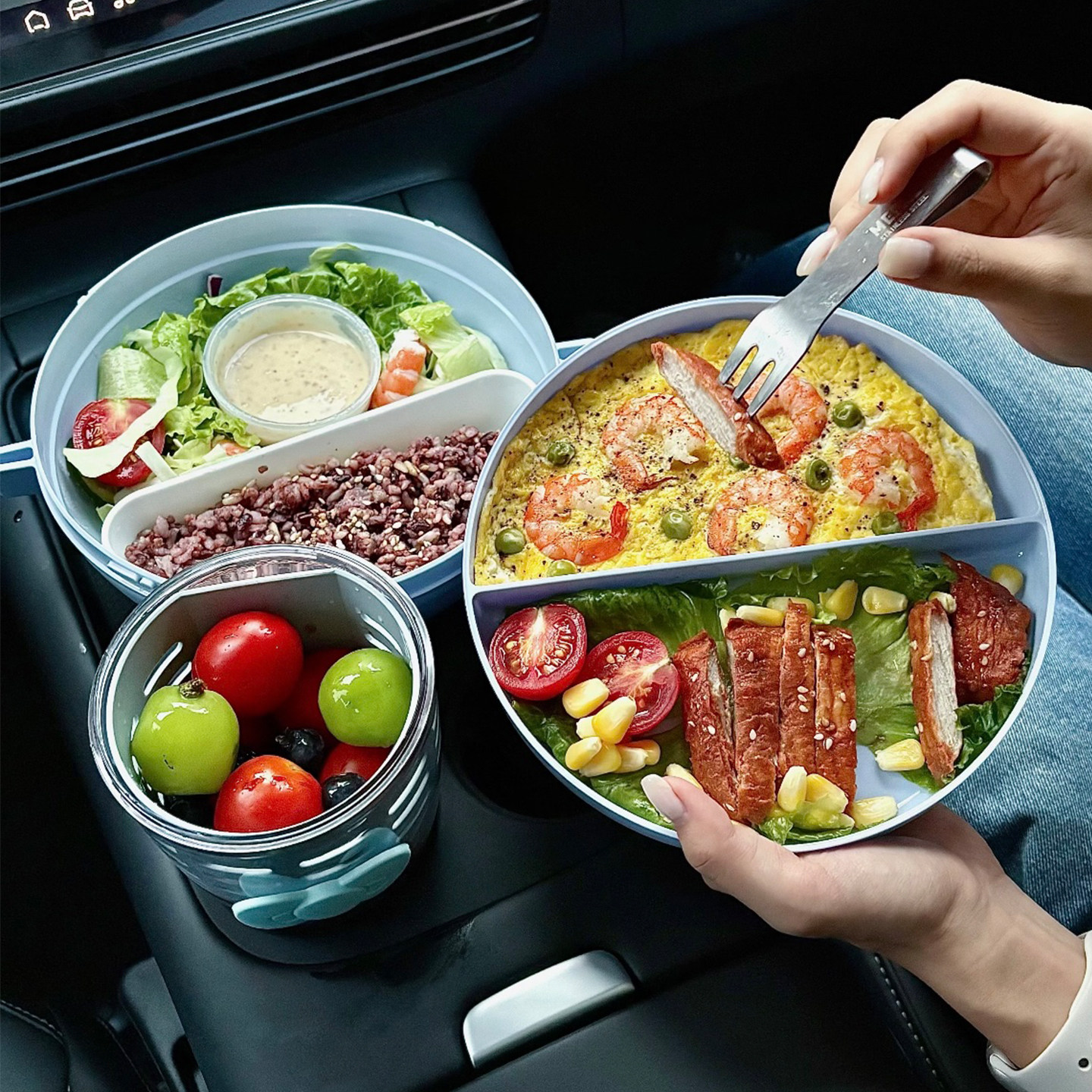 荷兰进口Mepal果蔬杯便携早餐杯沙拉杯外带酸奶碗便当盒减脂饭盒