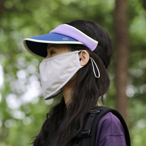 夏天骑行登山运动防晒面罩男女户外护眼角遮脸透气挂耳脸罩加宽版
