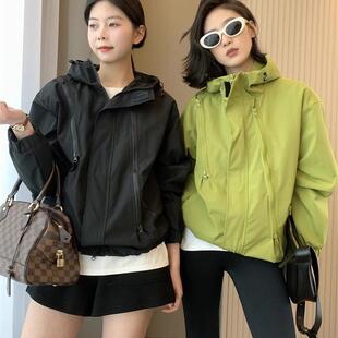 三防百搭纯色解构主义连帽夹克衫 情侣款 主打性价比 外套 BLUE