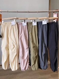 吸汗速干裤 降落伞裤 工装 299 女新款 百搭休闲宽腿裤 裤 时尚