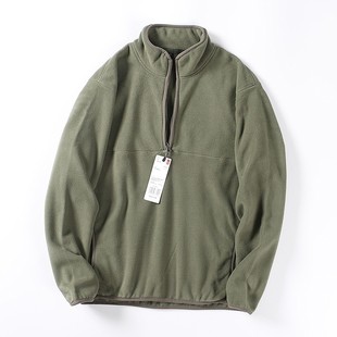 潮 秋冬速热保暖宽松套头衫 岛国 轻盈280g摇粒绒情侣半拉链卫衣