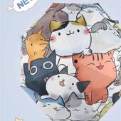 全自动可爱风三折叠晴雨两用防遮学生太伞