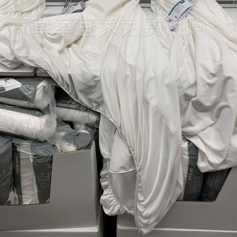 保证国内上海宜家正品代购格鲁斯拿防水床垫保护垫白色床笠多尺寸