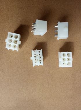 6孔电梯汽车PCB焊接连接器，TE/AMP接插件电路板用连接座350431-1